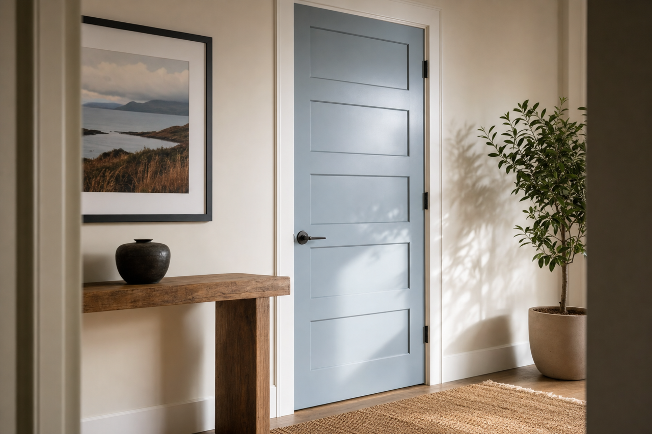 Aleutian by Sherwin-Williams on interior-doors