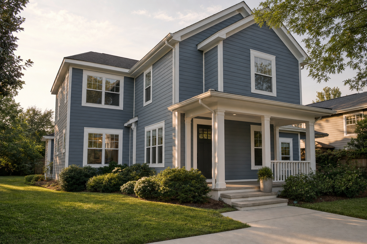 Distance by Sherwin-Williams on exterior