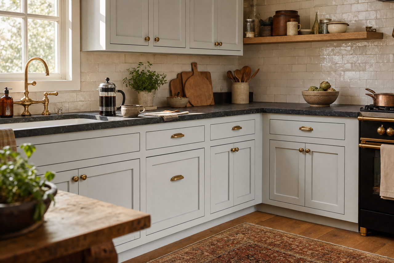North Star by Sherwin-Williams on cabinets