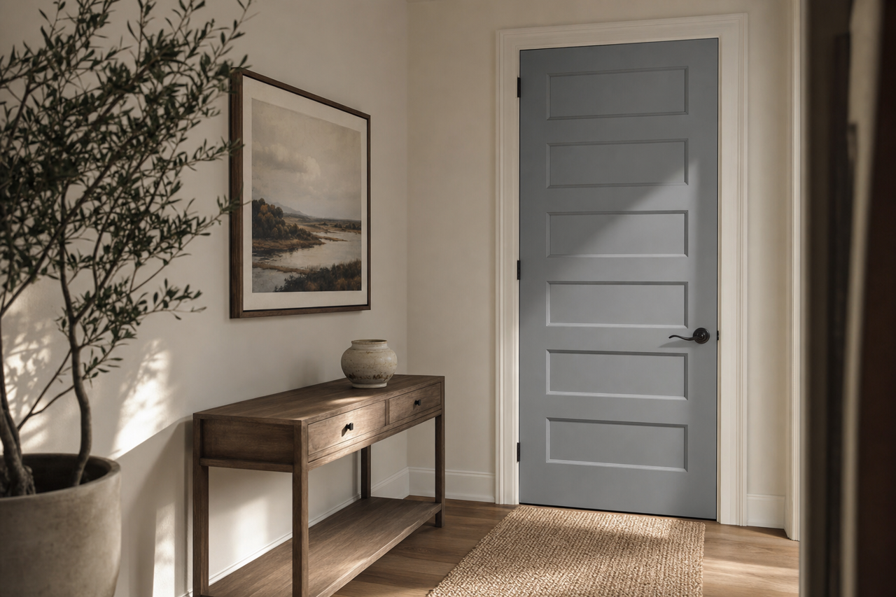 Storm Cloud by Sherwin-Williams on interior-doors