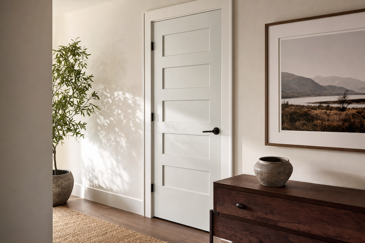 Ice Cube by Sherwin-Williams on interior-doors