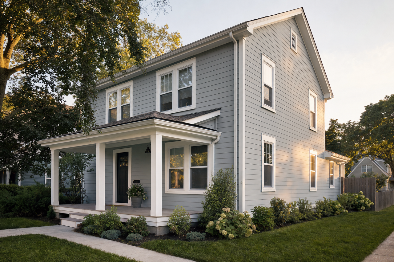 Morning Fog by Sherwin-Williams on exterior