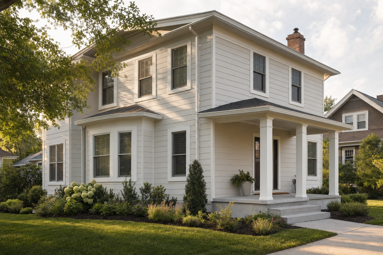 Spatial White by Sherwin-Williams on exterior