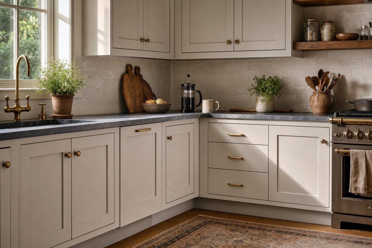 Unique Gray by Sherwin-Williams on cabinets