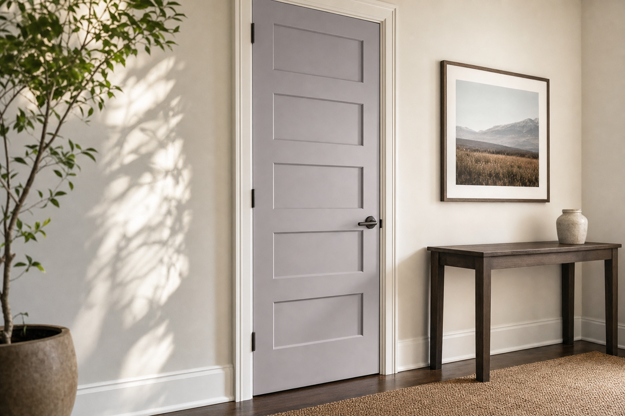 Mysterious Mauve by Sherwin-Williams on interior-doors