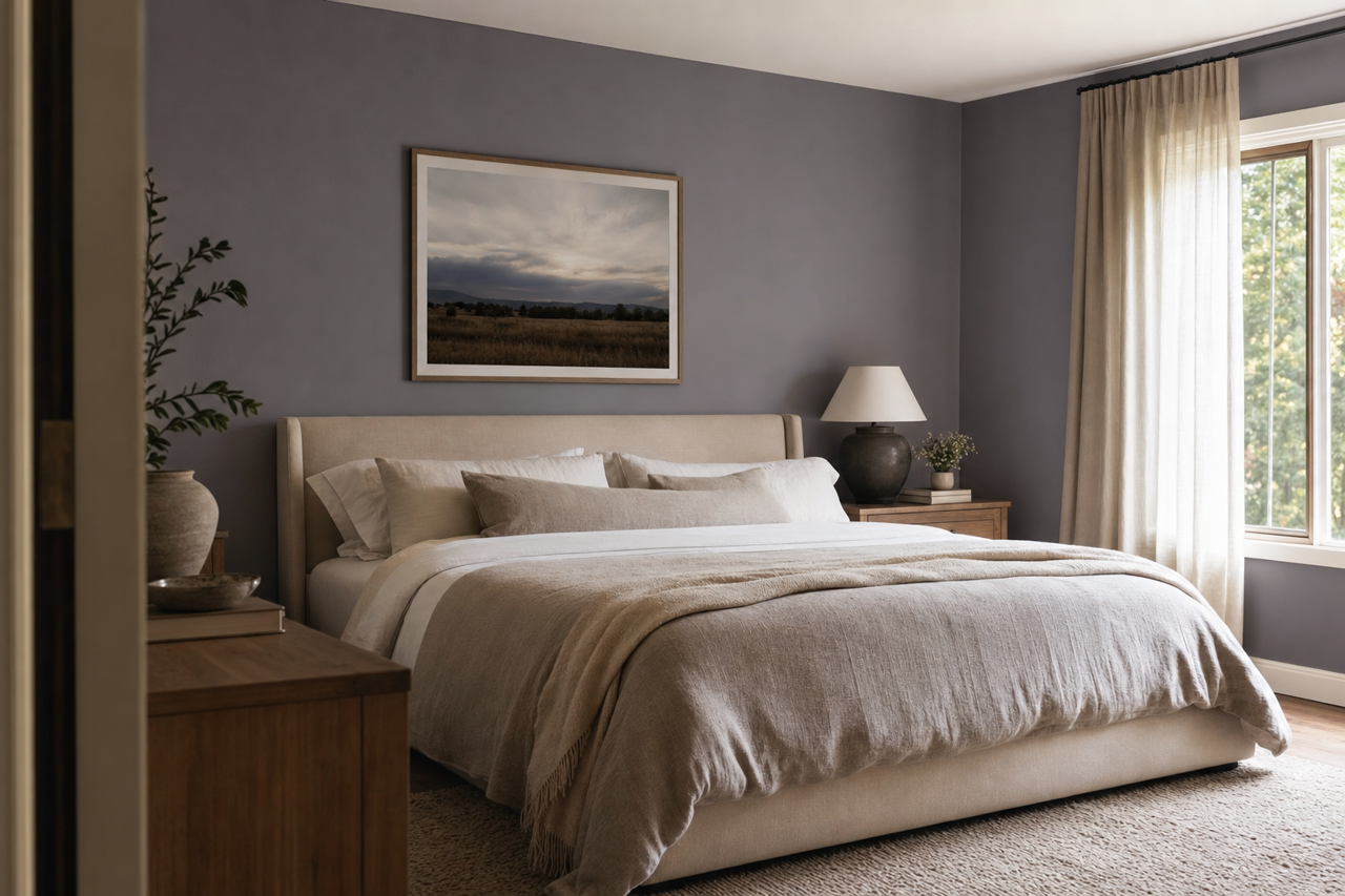 Exclusive Plum by Sherwin-Williams on interiors
