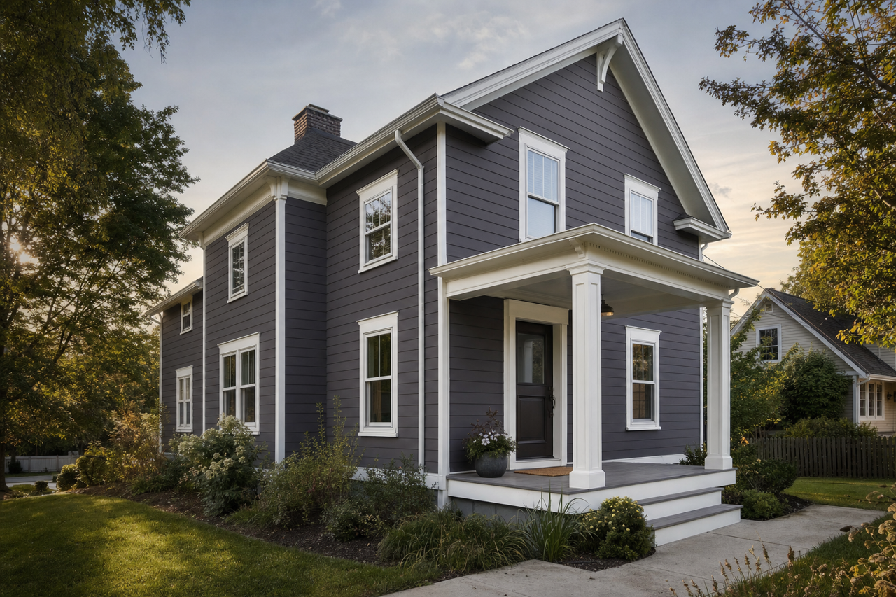Midnight by Sherwin-Williams on exterior