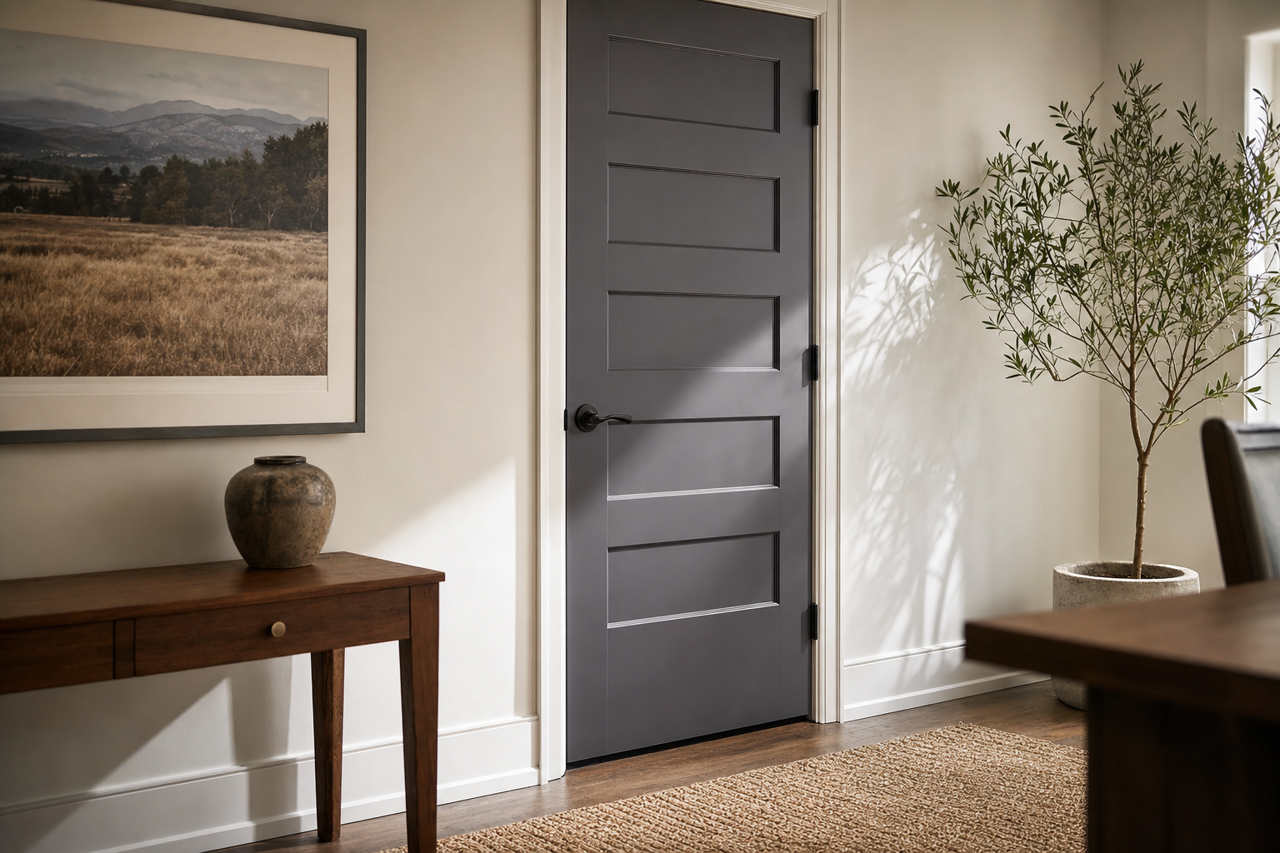 Midnight by Sherwin-Williams on interior-doors