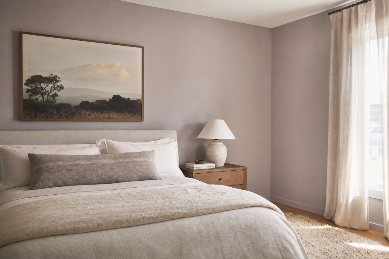 Veiled Violet by Sherwin-Williams on interiors