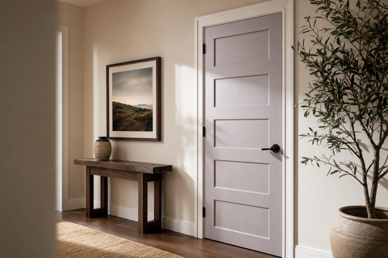 Beguiling Mauve by Sherwin-Williams on interior-doors