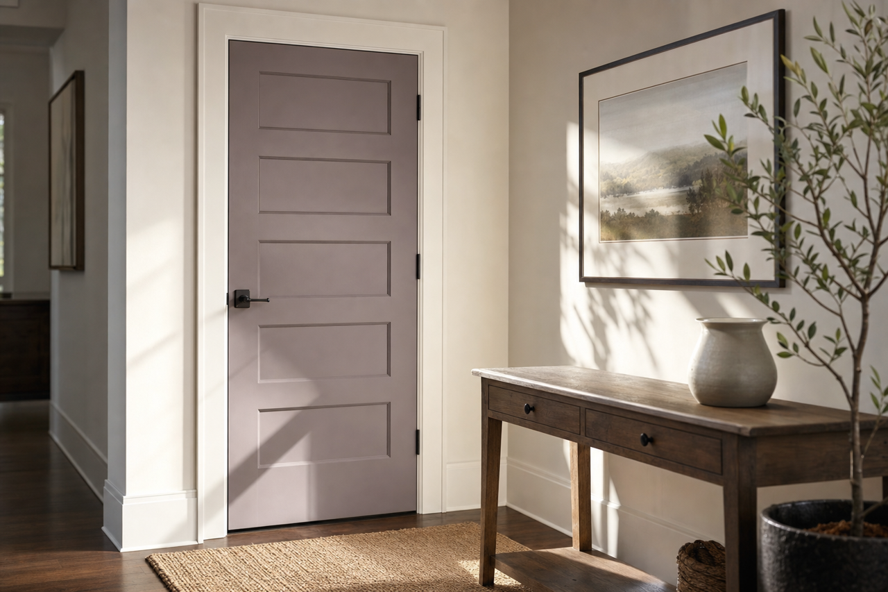 Soulmate by Sherwin-Williams on interior-doors