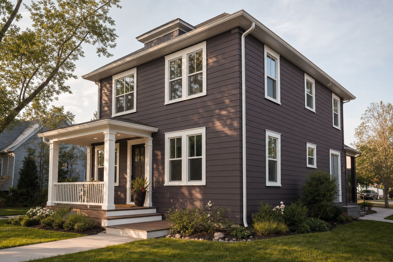 Plum Brown by Sherwin-Williams on exterior