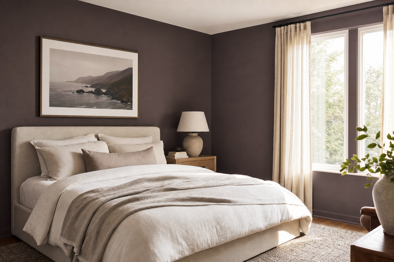 Plum Brown by Sherwin-Williams on interiors