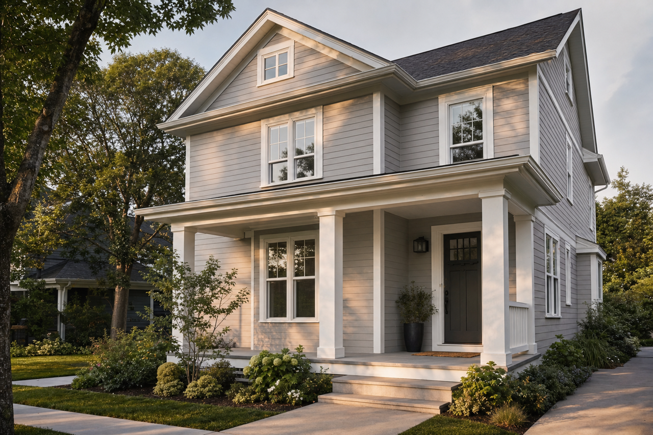 Mystical Shade by Sherwin-Williams on exterior