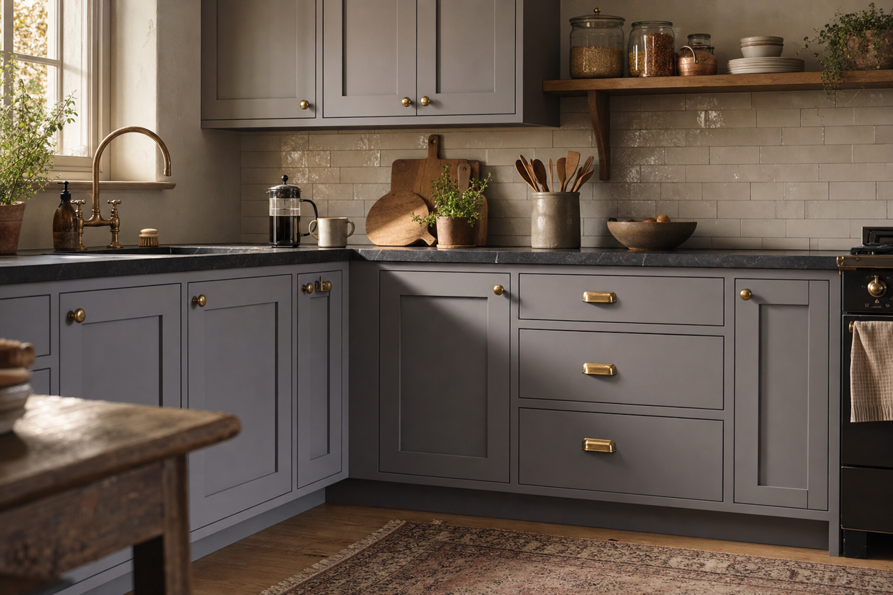 Special Gray by Sherwin-Williams on cabinets