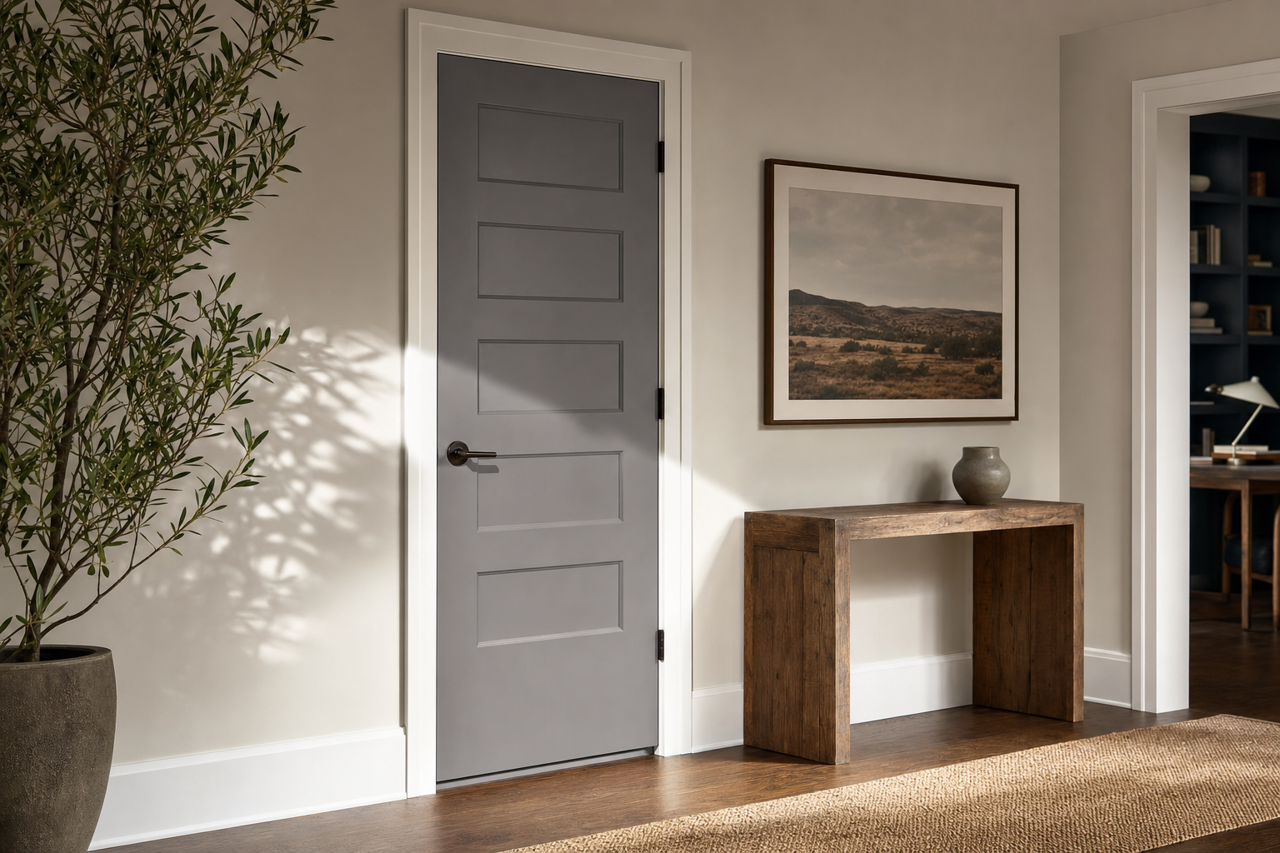 Special Gray by Sherwin-Williams on interior-doors