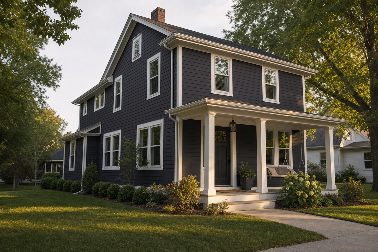 Black Swan by Sherwin-Williams on exterior