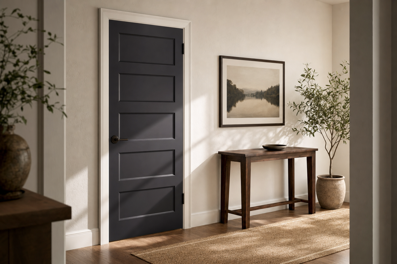 Black Swan by Sherwin-Williams on interior-doors