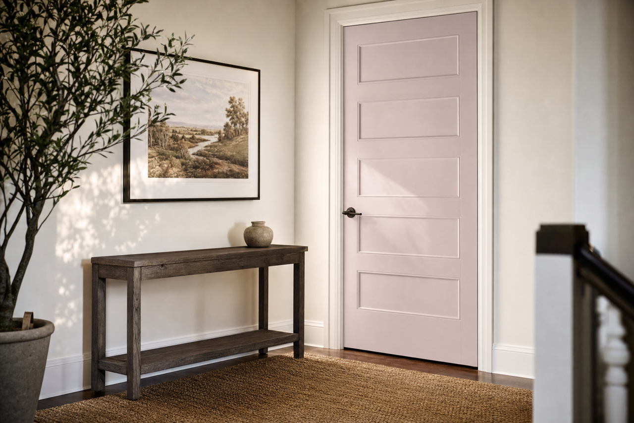 Wallflower by Sherwin-Williams on interior-doors
