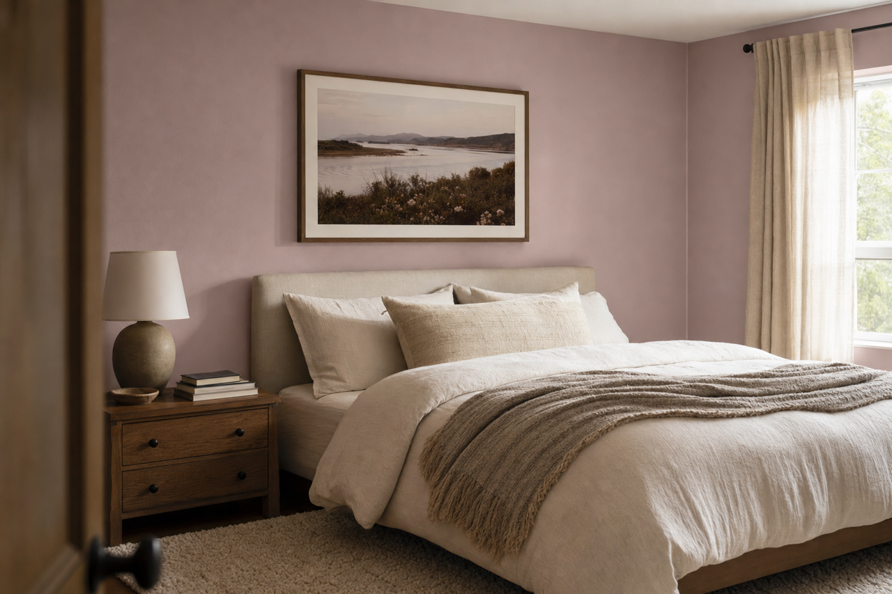 Mauve Finery by Sherwin-Williams on interiors