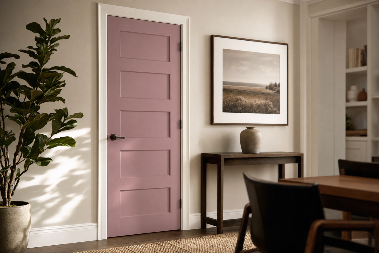 Thistle by Sherwin-Williams on interior-doors