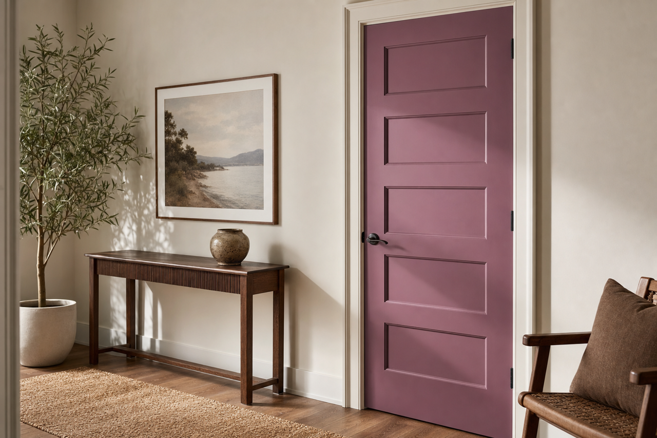 Grape Harvest by Sherwin-Williams on interior-doors