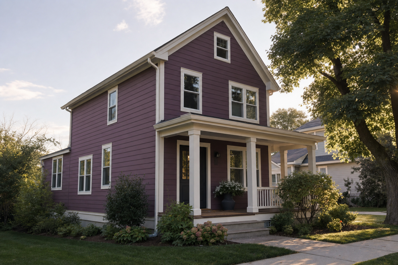Mature Grape by Sherwin-Williams on exterior