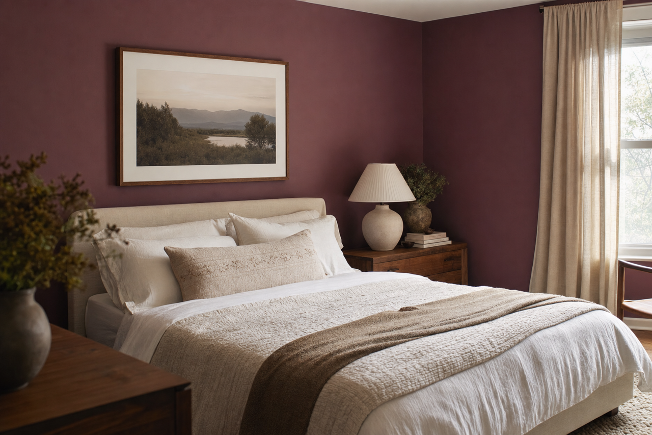 Mature Grape by Sherwin-Williams on interiors