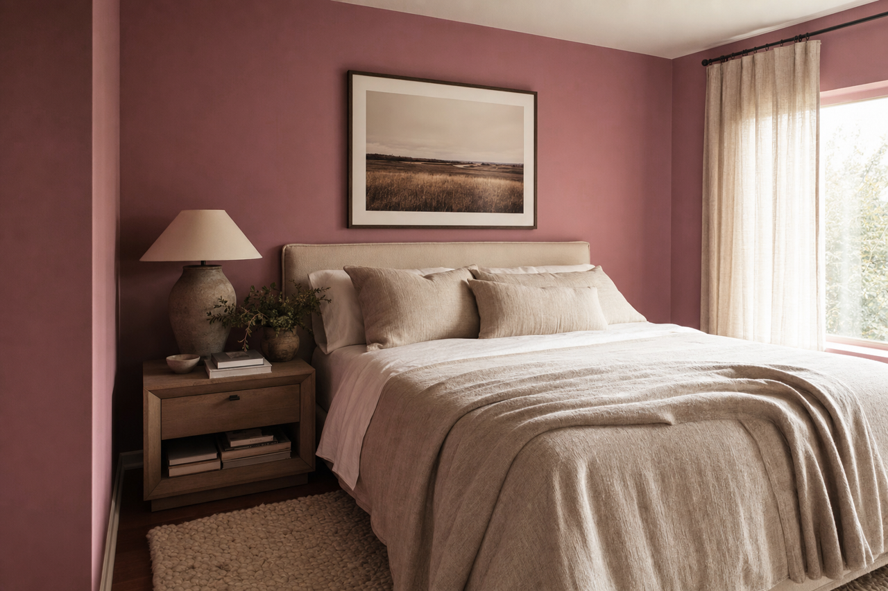 Moss Rose by Sherwin-Williams on interiors