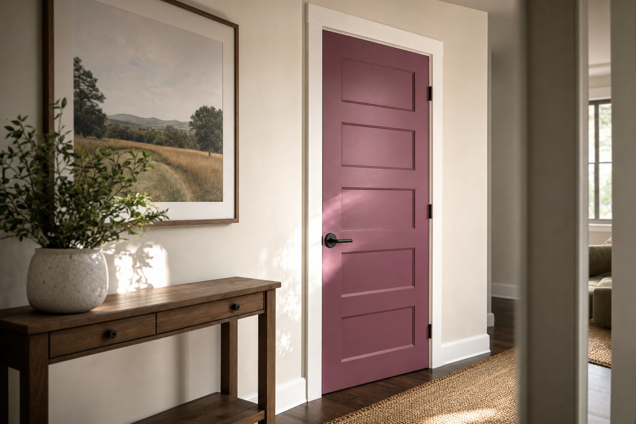 Berry Bush by Sherwin-Williams on interior-doors