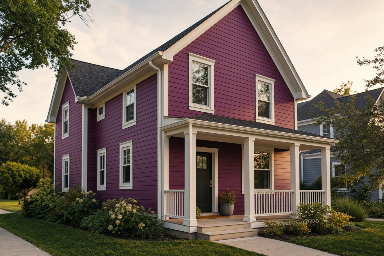 Fabulous Grape by Sherwin-Williams on exterior