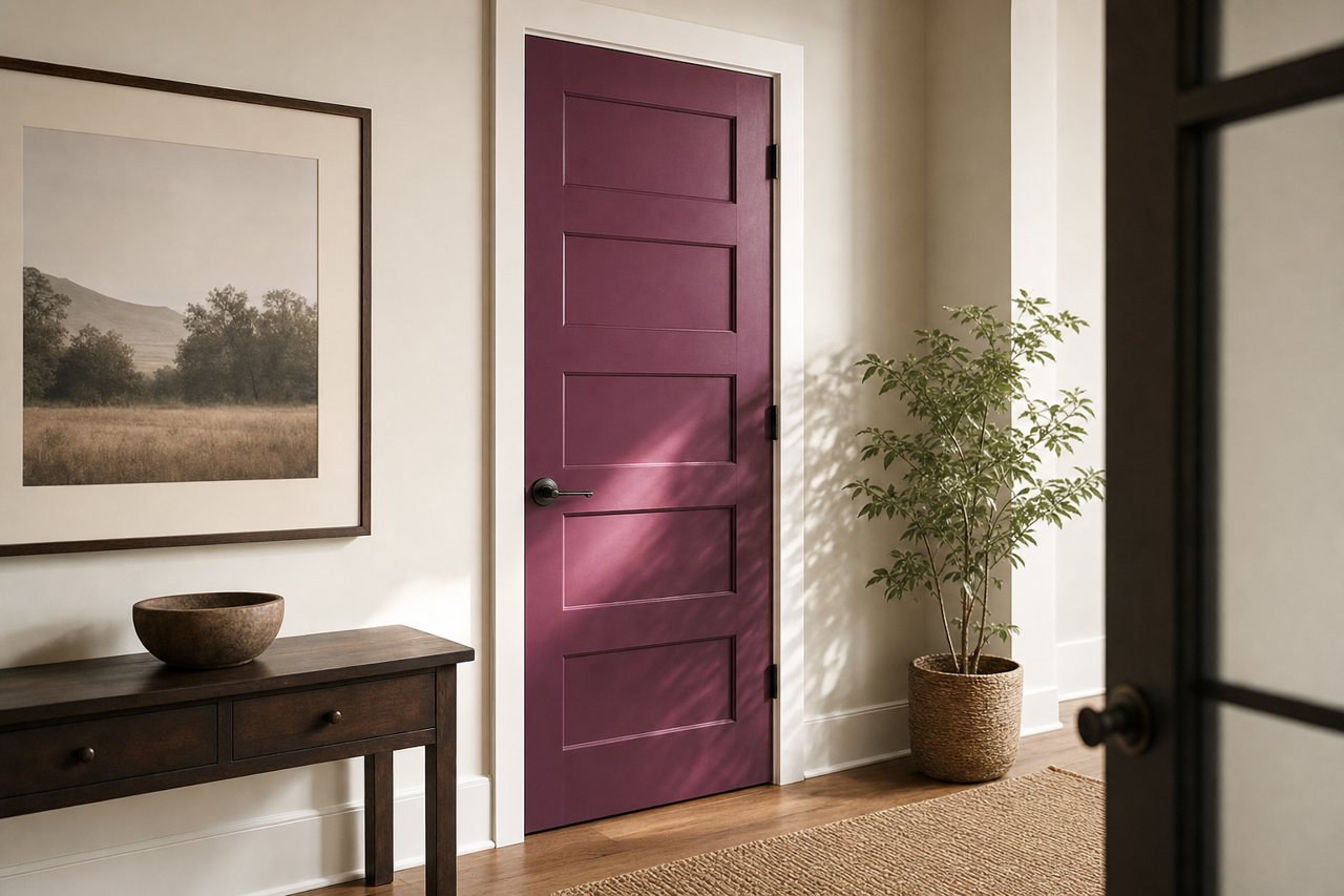 Fabulous Grape by Sherwin-Williams on interior-doors