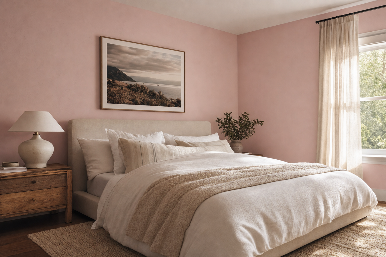 Fading Rose by Sherwin-Williams on interiors