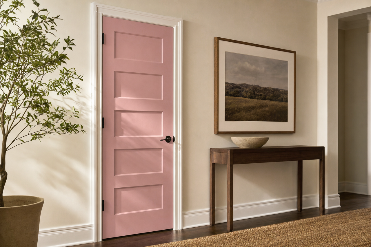 Rose Embroidery by Sherwin-Williams on interior-doors