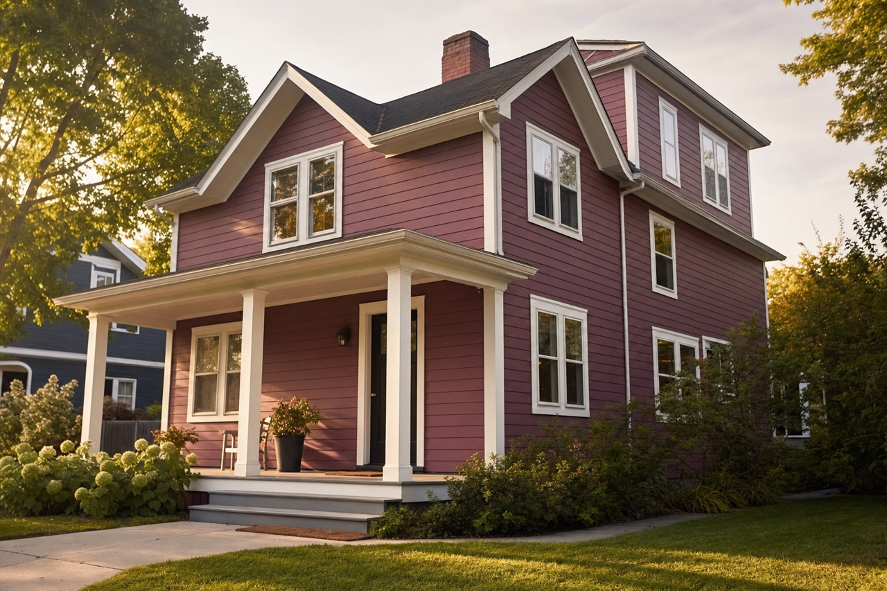 Aged Wine by Sherwin-Williams on exterior