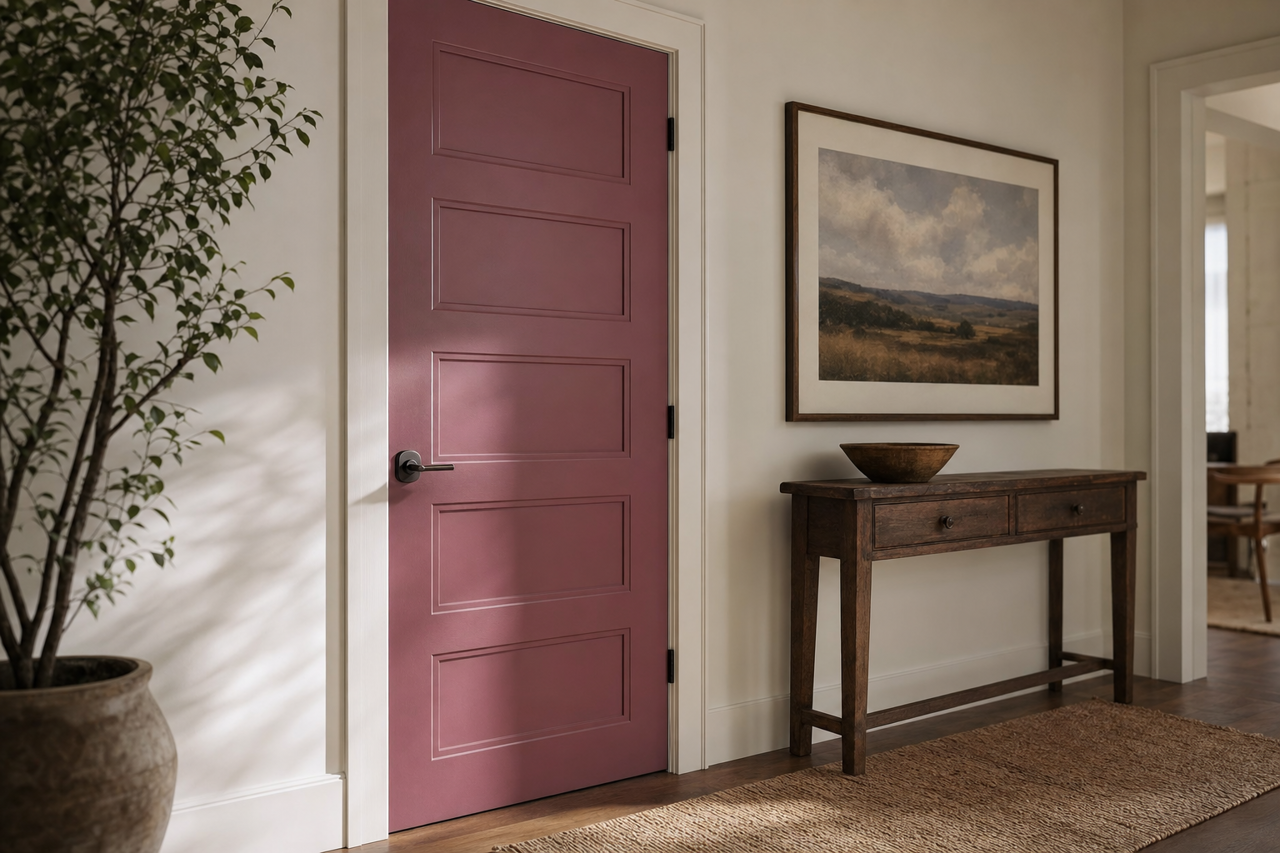 Aged Wine by Sherwin-Williams on interior-doors