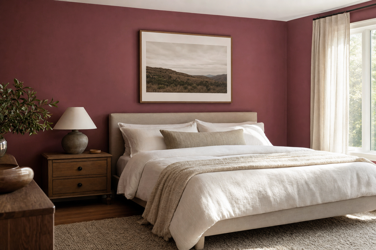 Aged Wine by Sherwin-Williams on interiors