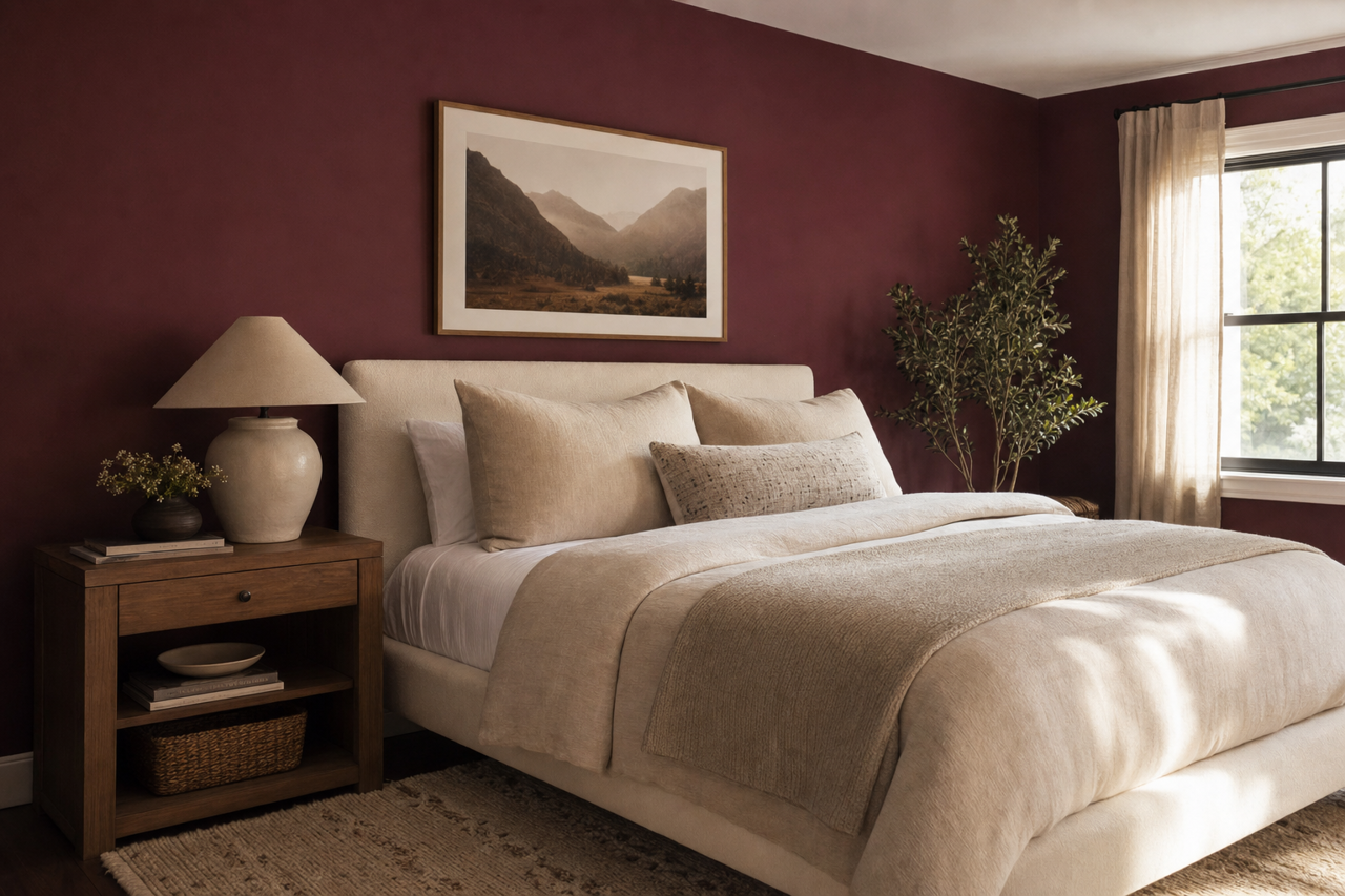Burgundy by Sherwin-Williams on interiors