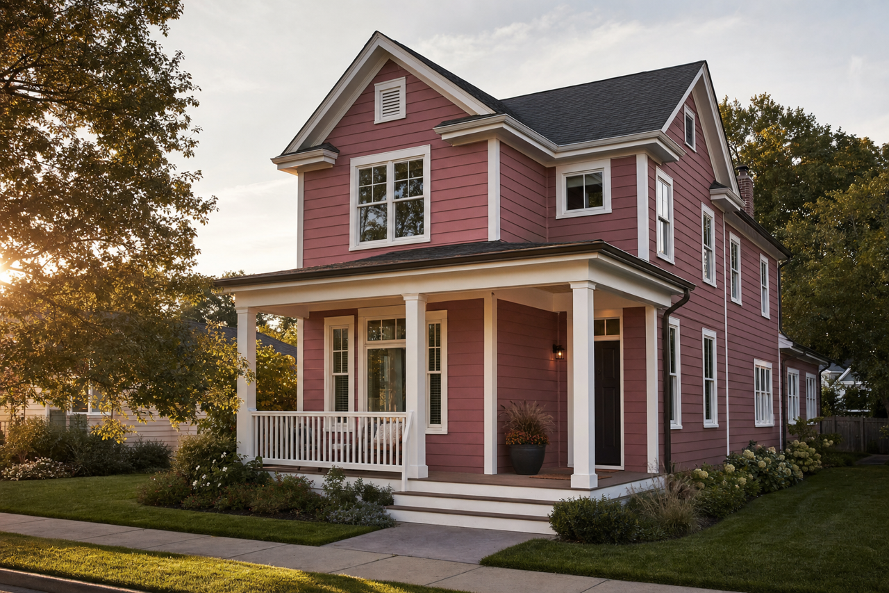 Rambling Rose by Sherwin-Williams on exterior