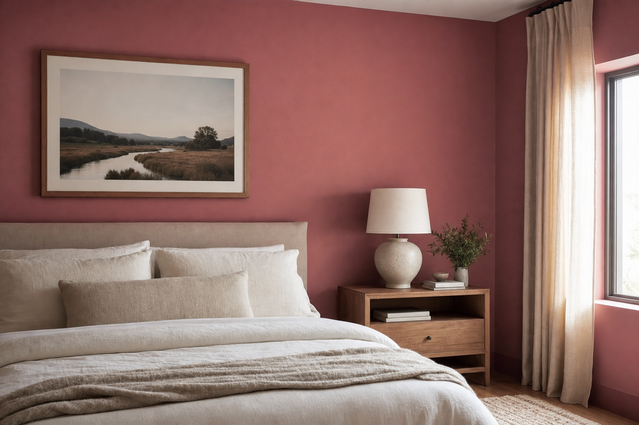 Rambling Rose by Sherwin-Williams on interiors