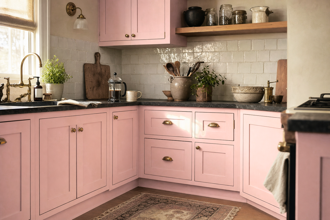 Lotus Flower by Sherwin-Williams on cabinets