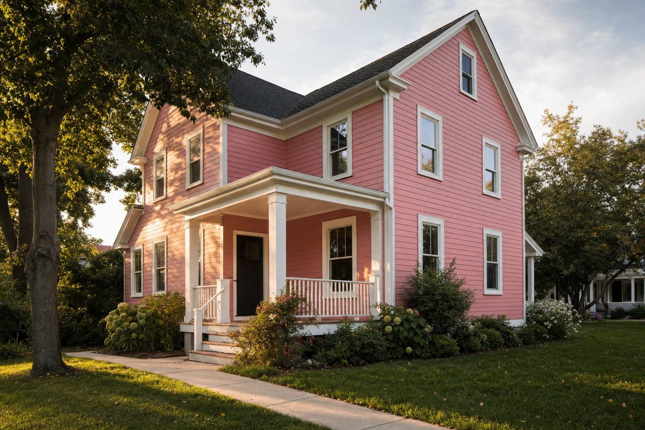 Memorable Rose by Sherwin-Williams on exterior