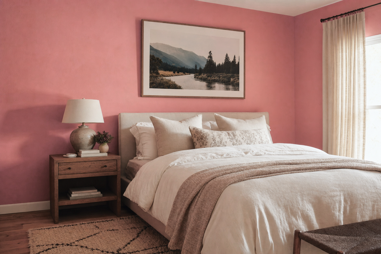 Memorable Rose by Sherwin-Williams on interiors