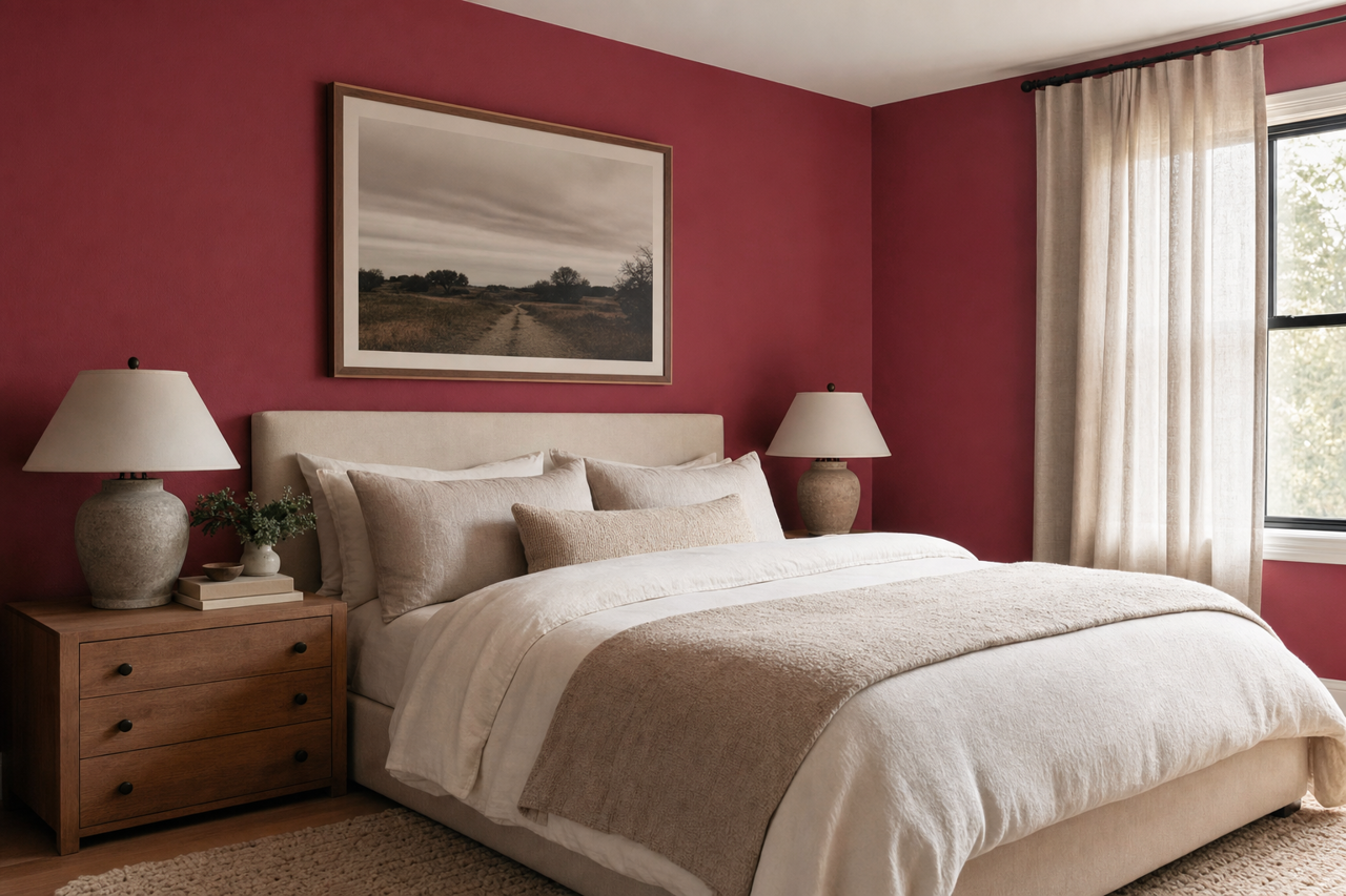 Luxurious Red by Sherwin-Williams on interiors