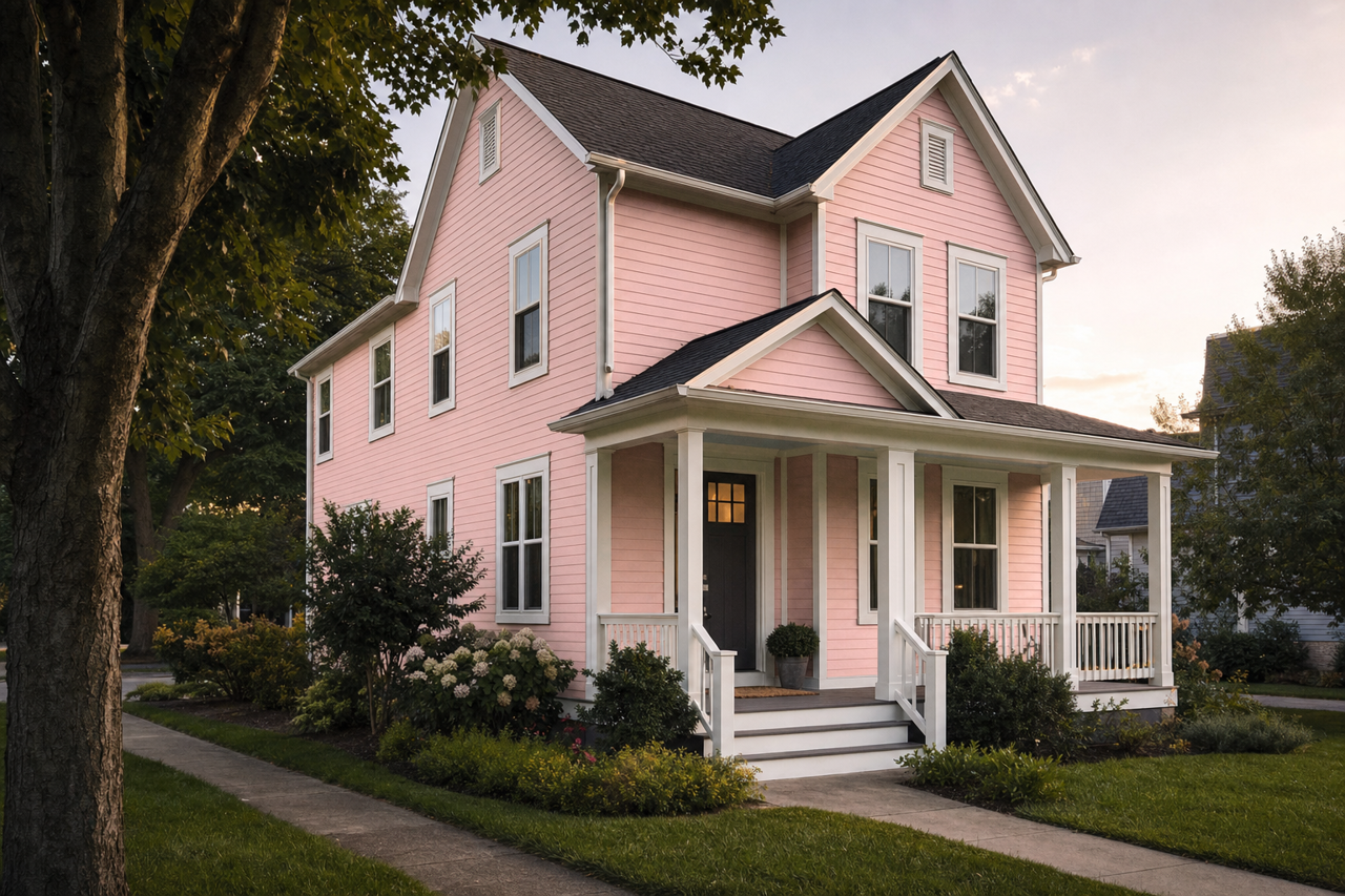 Gracious Rose by Sherwin-Williams on exterior