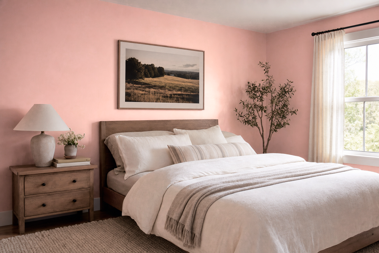 Gracious Rose by Sherwin-Williams on interiors