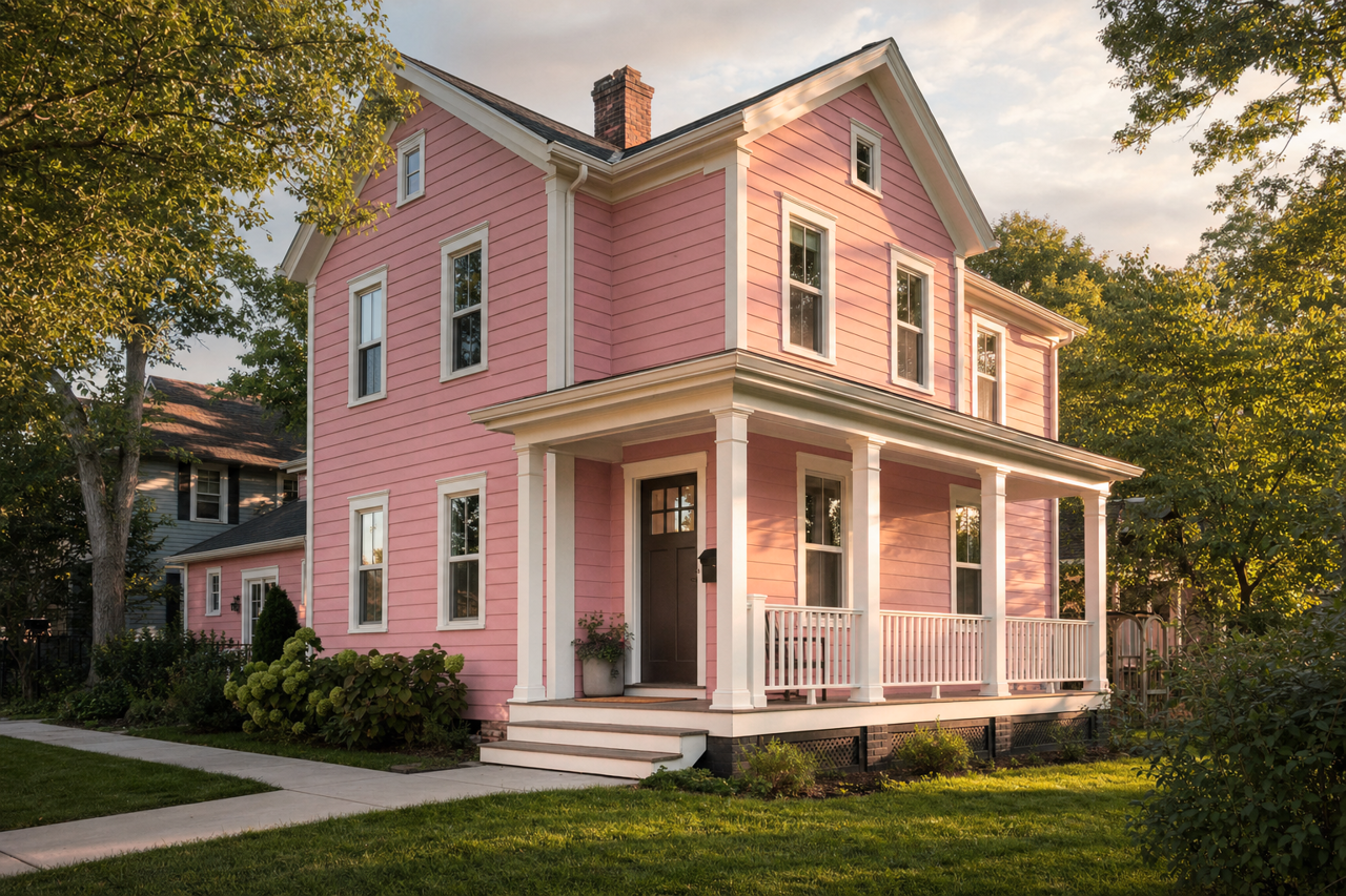Resounding Rose by Sherwin-Williams on exterior