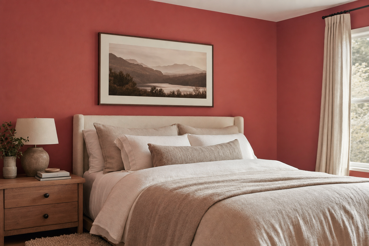 Bravado Red by Sherwin-Williams on interiors