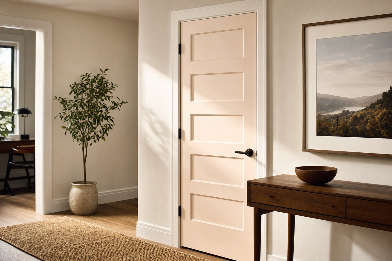 Intimate White by Sherwin-Williams on interior-doors