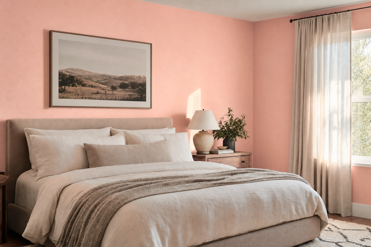 Mellow Coral by Sherwin-Williams on interiors